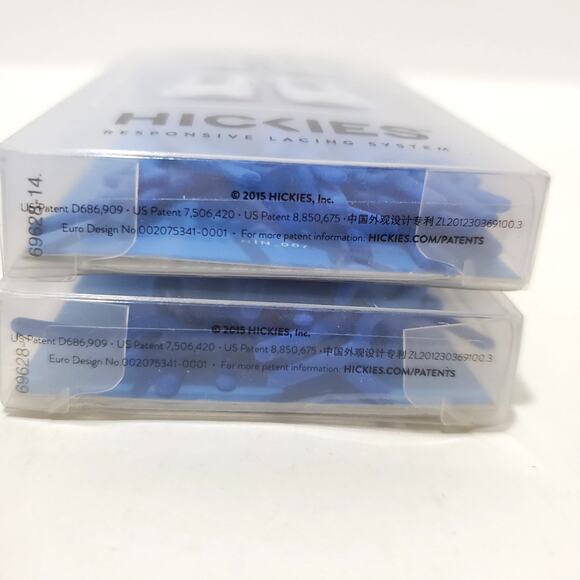 Hickies Blue & White Lacing System Elastic Tieless Unisex One Size Lot of 2 - Picture 6 of 7